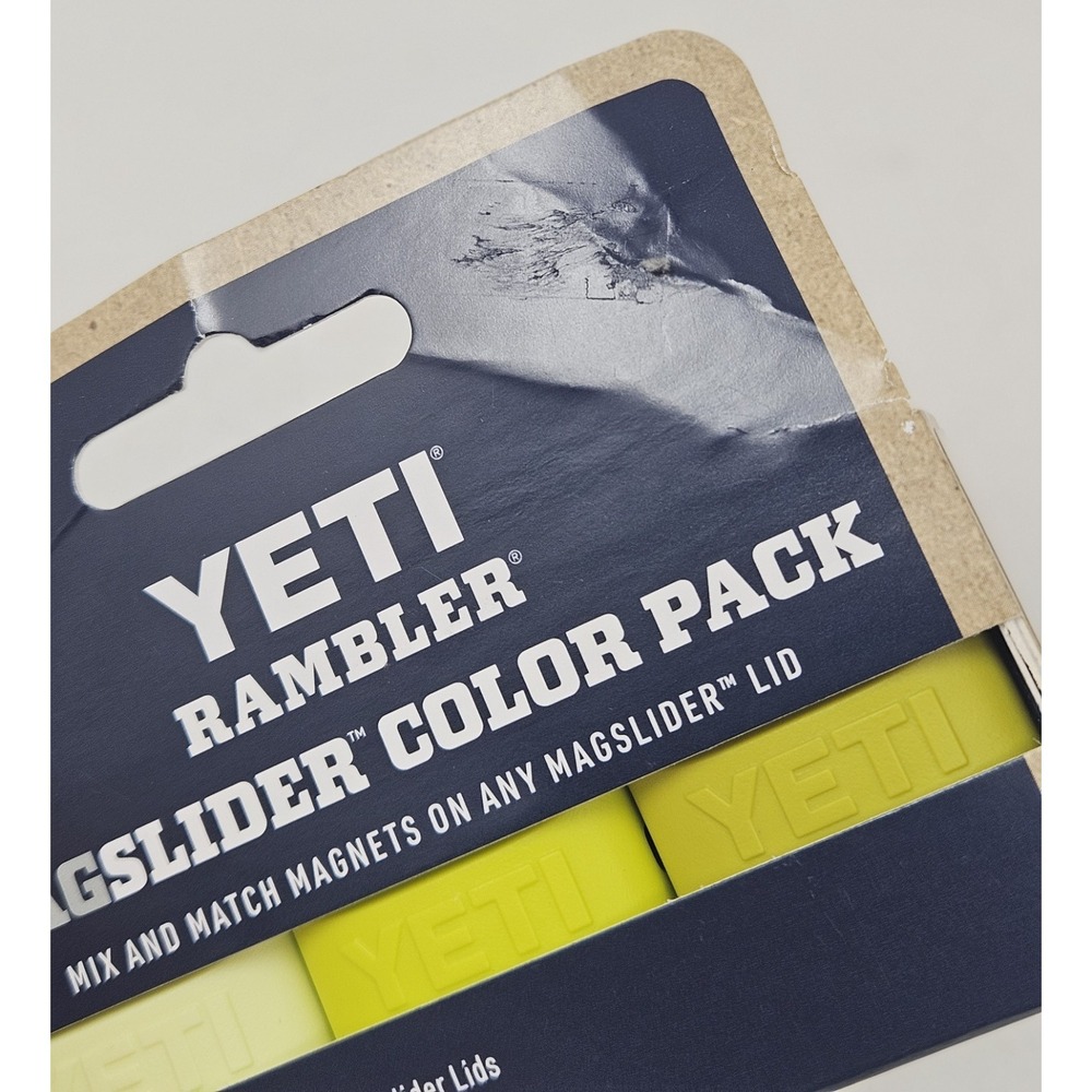 YETI Rambler Magslider 3-Color Pack Magnets, Firefly Yellow, NEW w/BLEM PKG - Picture 2 of 6